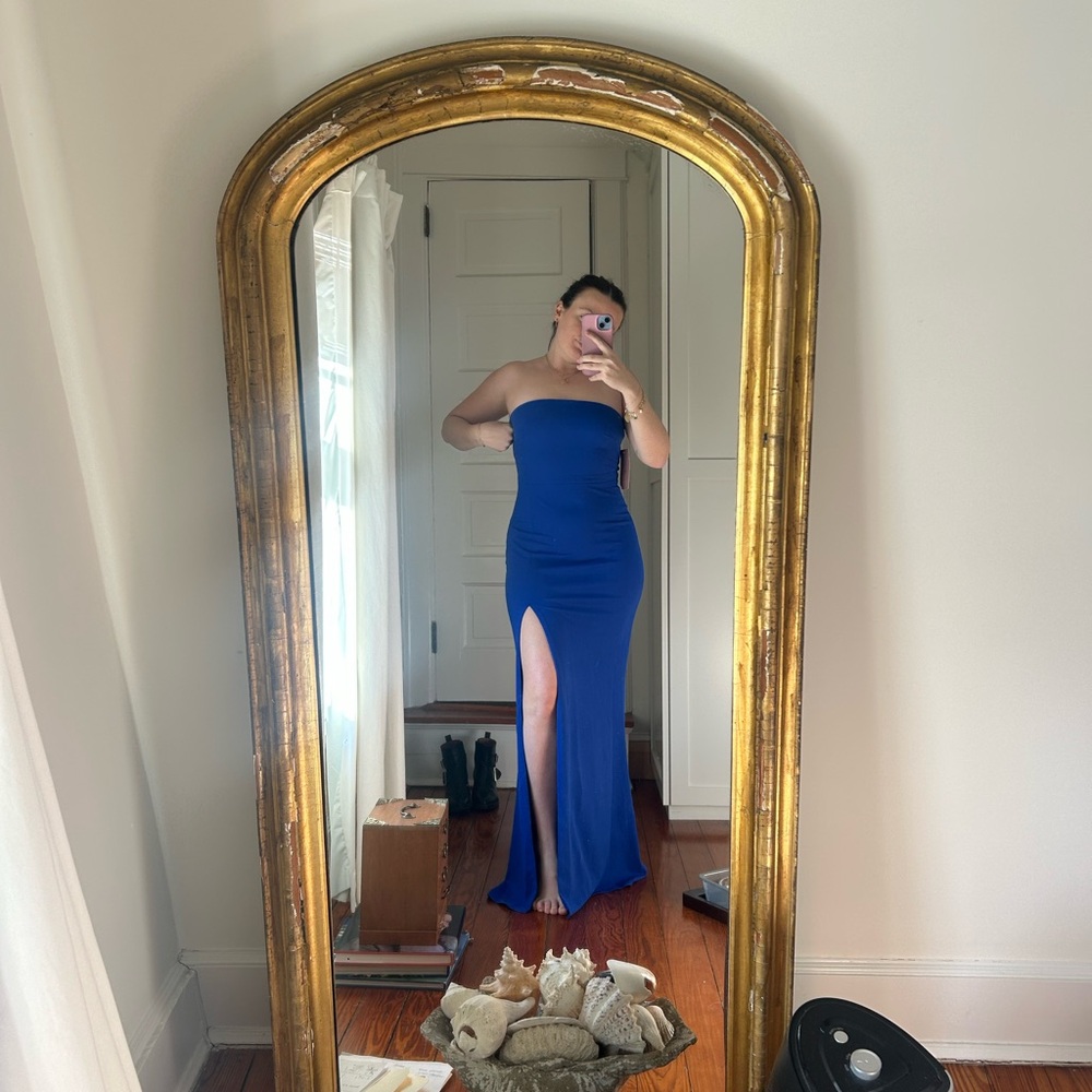NWT BHLDN Adalynn Strapless Stretch Crepe Maxi Gown